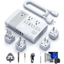 DOACE 500W Max 220V to 110V Converter for European Travel, Game-changer Pure Sine Wave Voltage Converter US to Europe, Power Converter Adapter Combo for CPAP Hair Straightener Curler Laptop Cell Phone