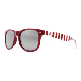 NCAAIndiana Hoosiers Sunglasses-Candy Stripe Frame, Silver Lenses, Red/White, One Size, IND-4
