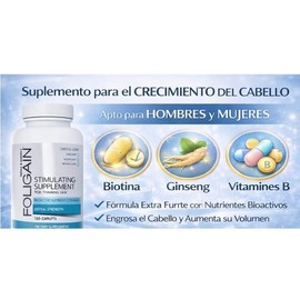 Foligain Suplemento Estimulante Para el recrecimiento del cabello 120 Tabletas                                                                        