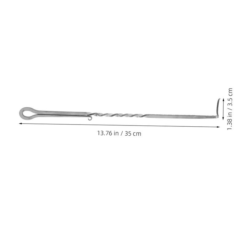 Levemolo Stainless Steel Meat Flipper Hook BBQ Food Turner for