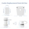Replacement Parts Kit for Igloo Coolers - Plastic Hinges, Latches,