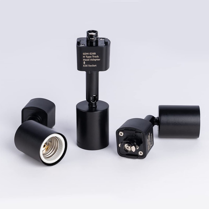 mirrea H Type Track Lighting Head to E26 Medium Screw