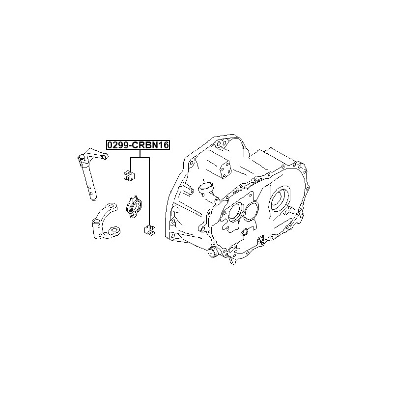 FEBEST Clamping Sleeve Release Fork 0299-CRBN16 MICRA II (K11) 0.01
