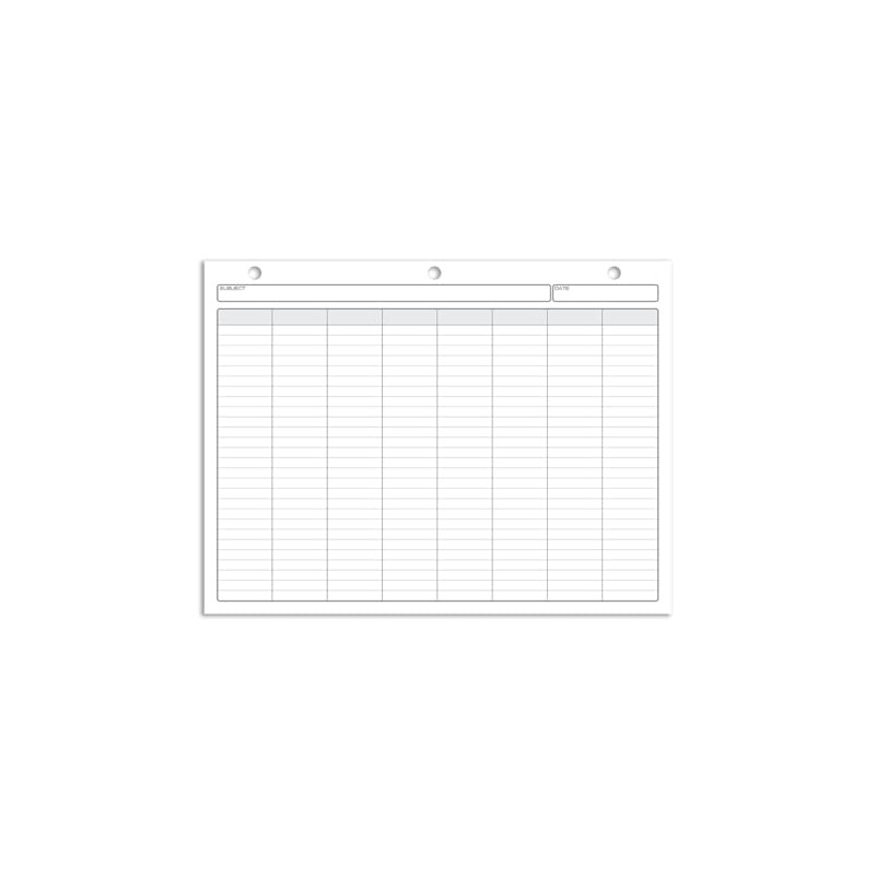 BookFactory 8 Column Columnar Pad/Eight Columns Notepad Format - 50