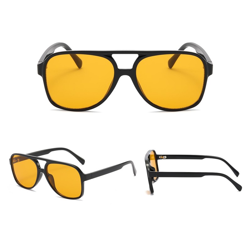 JCTAIFOO Polarised Sunglasses for Men Women Vintage Round Large Frame