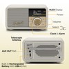 PETITE2 FM/DAB/DAB+ Portable Radio, Bluetooth, Alarm, Pastel Cream