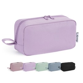 Narwey Large Makeup Bag Travel Cosmetic Bag Organizer Toiletry Bag Make Up Bags for Women (Purple, Large)