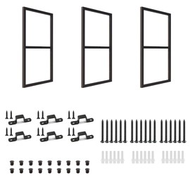 HARDJULAN 2-Tier Square Shelf Bracket, 26-3/8" Height, Wall/Ceiling Mount Storage Shelving, Black Powder-Coated Carbon Steel Carbon Steel, Rust-Resistant, 110 lbs Capacity, 3 Pack