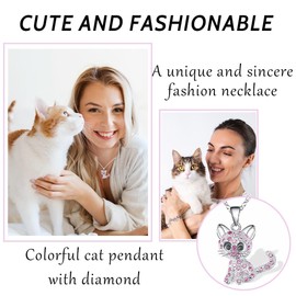 Necklace Girls, Cute Cat Necklace for Girls, Cat Pendant, Gift for Christmas, Birthday Gift, Necklace Gifts for Children, Girls, Women