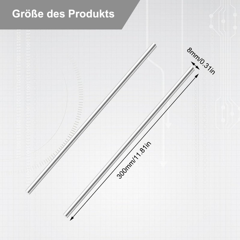 Linear Guide Linear Shaft 8 mm x 300 mm, Stainless