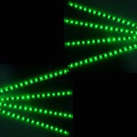 E Support 8 X Green 12v 15 Led 30cm Car Flexible Waterproof Underbody Light Strip