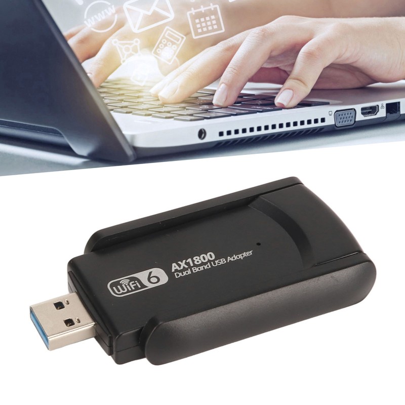 1800Mbps Dual Band WiFi Adapter with Dual 3dbi Antennas 2.4G
