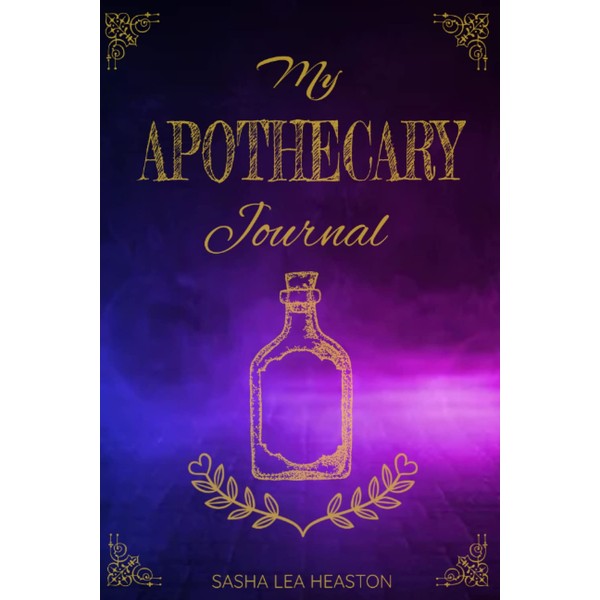Apothecary Journal Notebook Diary Book, lined for custom tracking of