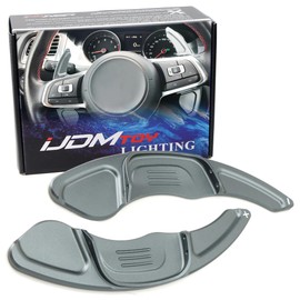 iJDMTOY Gun Metal Grey CNC Billet Aluminum Larger Paddle Shifter Extensions Compatible with Volkswagen: 2015-2020 MK7 GTI/Golf