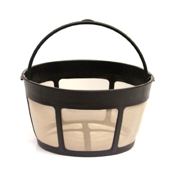 THE ORIGINAL GOLDTONE BRAND Reusable Basket-style 10-12 Cup Coffee Filter with Screen Bottom