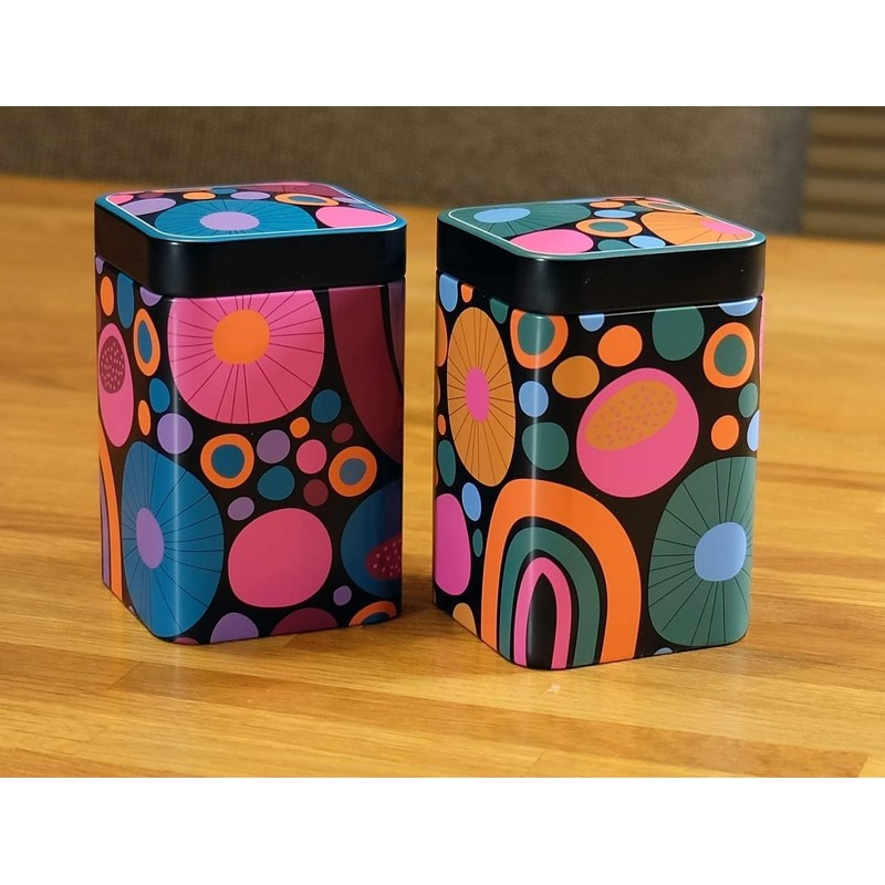 Eigenart Case Cheerful TCF7070109 Set of 2 Square Metal Tins