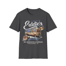 Christmas Vacation Cousin Eddie Unisex T-Shirt, RV Service Repair Holiday Tee, Movie Fan Gift Shirt Dark Heather