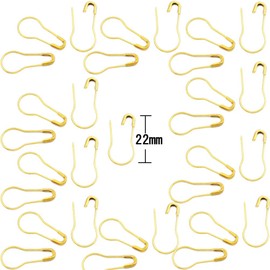 YOUOWO Lock Needle Gold 22mm Stainless Steel 300-Piece Set Lock Pins Gourd Shape for Sewing Craft Knitting DIY Handmade