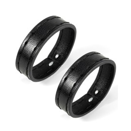 maikun Leather Loops for Black Leather Belt and Tip Keeper, Waist Strap End Holder 2 Pack Black Fits Belt Width3.5cm