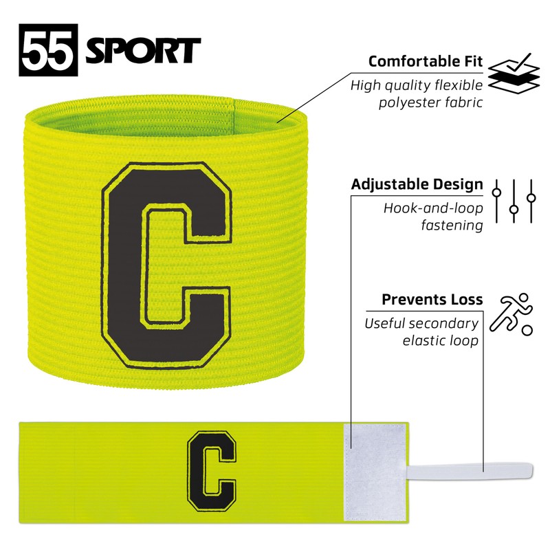 55 Sport Football Adult & Junior Captain's Armband - Junior
