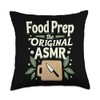 Culinary ASMR Kitchen Sounds Cooking Ambiance Relaxation Throw Pillow