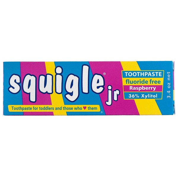 Squigle Jr Toothpaste (for Infants, Toddlers), Travel Toothpaste, Prevents Cavities, Canker Sores, Chapped Lips. Soothes, Protects Dry Mouths. Stops Tooth Sensitivity, No SLS - 1 Pack