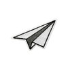 Mono-Quick Origami Jet Aeroplane Iron-On Patch 3.5 cm x 4.0