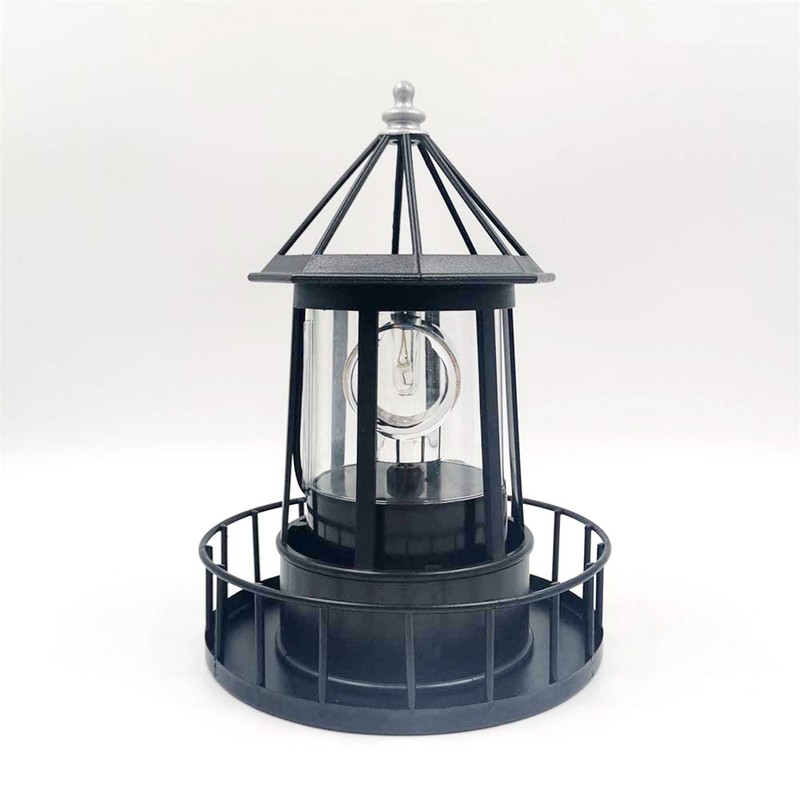 LED Solar Rotating Lighthouse Light Solar Garden Lights Outdoor Garden