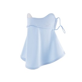 Polaina para el cuello, bufanda facial, protección solar, pasamontañas de tela con trabillas para las orejas, Azul, Talla única