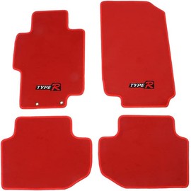 EVPROXP Floor Mats Compatible with 03-07 Accord 2Door, Factory Fitment Carpet Front & Rear 4PCS Set, Red Nylon, 04 05 06 07, with Type R