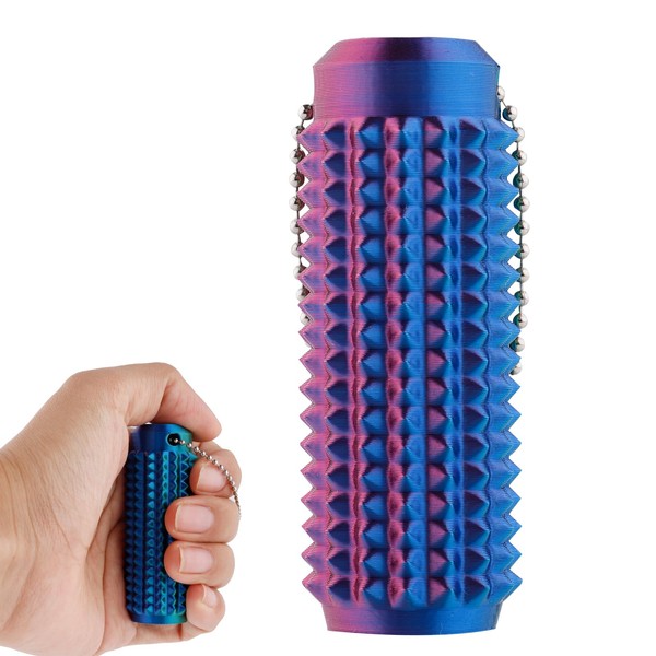 BOXOB Spiky Grippie Stim Keychain, Fidget Keychain Spiky Sensory Keyring