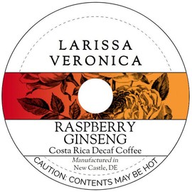 Raspberry Ginseng Costa Rica Decaf Coffee (Single Serve K-Cup Pods) (Gourmet, Naturally Flavored, Whole Coffee Beans) (12 pods, ZIN: 577696) - 3 Pack