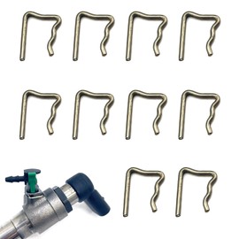 10Pcs Injector Clips Automotive Injectors Leak Off Pipe Clips for Diesel Fuel Injector Pipe Compatible with Ford Peugeot Citroen Renault Volkswagen Jaguar Durable and Reliable Replacement Parts
