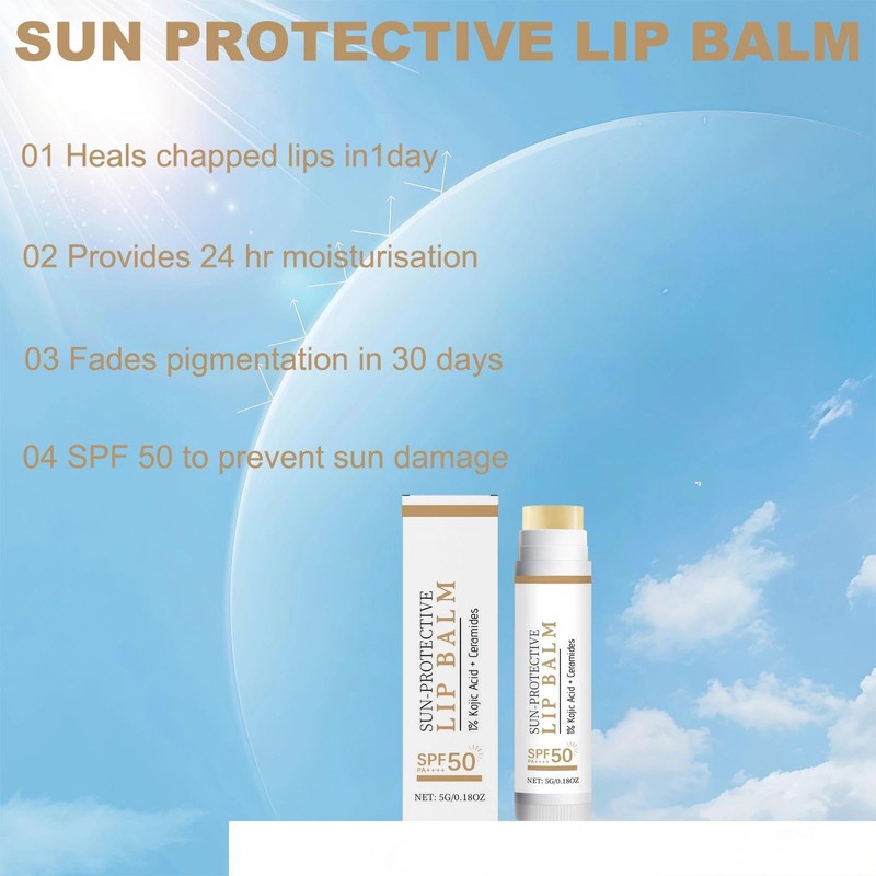 SPF Lip Balm 50, UV Protection, Moisturising for Dry &