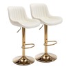 Homtique Gold Bar Stools Set of 2 Swivel Adjustable Counter
