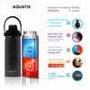Aquatix Double Wall Insulated 21 Ounce Black Bottle with Silicon