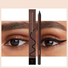Waterproof Eyeliner Pencil,24Hr Long Lasting Eyeliner Waterproof,Transferproof eye liner pencils,Sharpenable eyeliner pencil,Sweat Resistant pencil eye-liner,Smooth Glide and Easy to Color(brown)