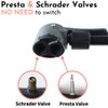 Portable Bike Floor Pump Automatically Reversible Presta & Schrader Valves