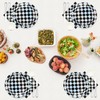Party Tableware 96 Checkerboard Party Tableware Set Checked Piece Black