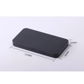 Aoktorkit 17 * 9 * 1.5CM Rectangular Tin Boxes with Lids,Black Metal Empty Tins Containers For Tweezers,Tools,Home Storage Organizer