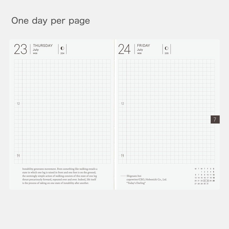 Hobonichi Techo 2026 Planner Book – A6, English, Daily, January