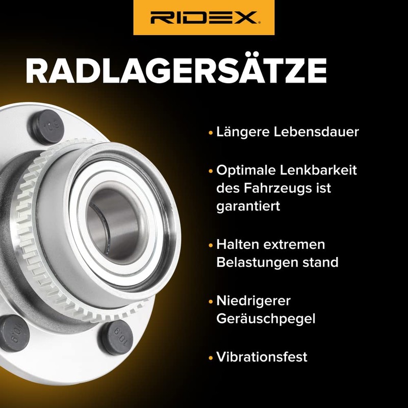 RIDEX Wheel Bearing Kit 654W0162 Front Outer Diameter: 77 mm