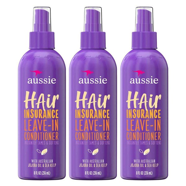 Aussie Conditioner Hair Insurance Leave-In Spray 8 Ounce (236ml) (3 Pack)