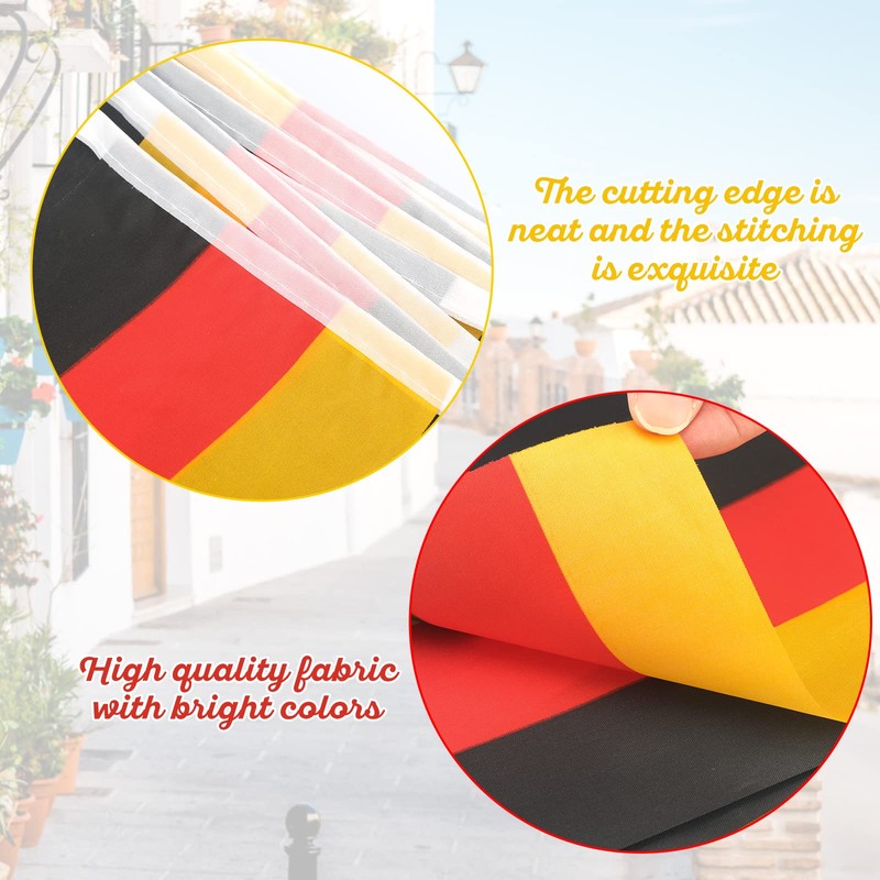 G2PLUS 11M Germany Flag Chain, Garland with 40 German Flags,