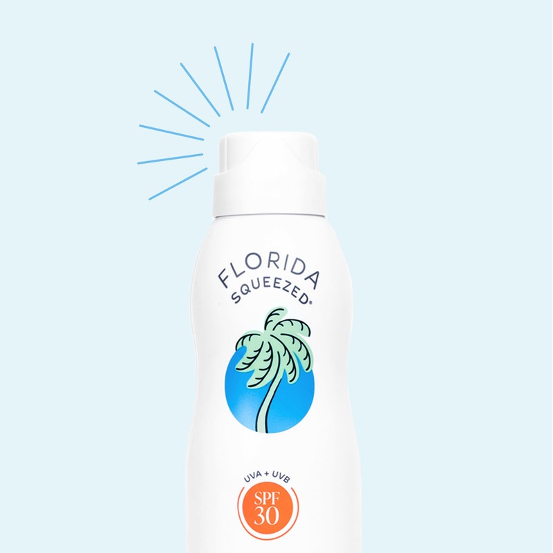 Florida Squeezed SPF 30 Sunscreen Water Resistant Spray|6oz|Vegan and Hawaii