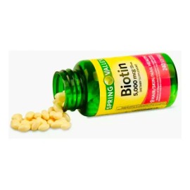 Biotina 5,000mcg (240 Softgels) Hermoso Cabello, Piel Y Uñas Sabor Sn                                                                                 