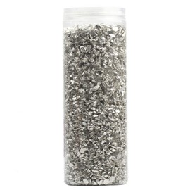 ZenQ Crushed Glass for Crafts, Resin Art. Silver, 1.5 lbs