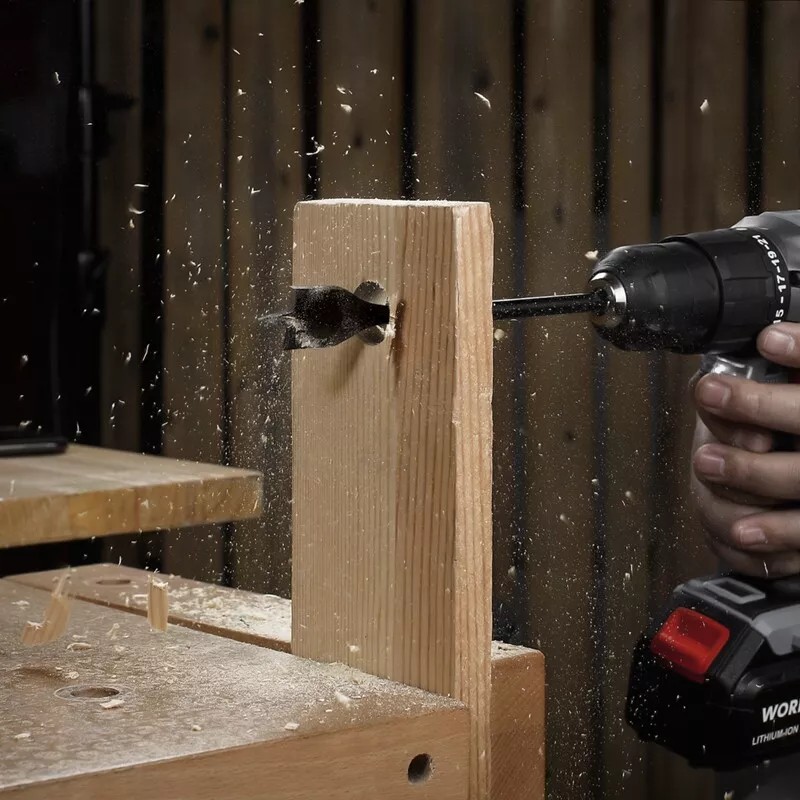 WORKPRO 10-Piece Pro Spade Drill Bit Set- Black Coating, Premium