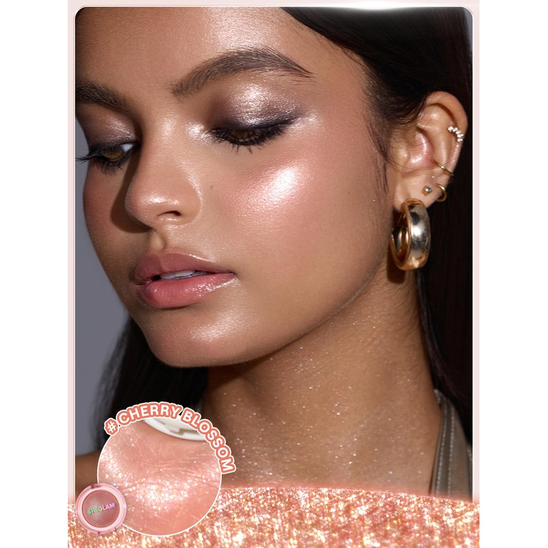 SHEGLAM Glowchi Bouncy Highlighter Mochi-like Formula Highlighter Long-lasting Shimmer Makeup-Cherry