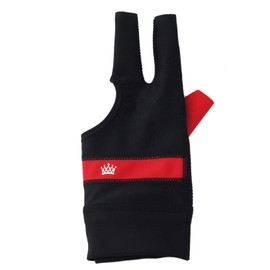 Billiard Glove CROWN Crown Glove Left Hand for Right Handed Player, Medium Size (Available in 10 Colors) (Red)